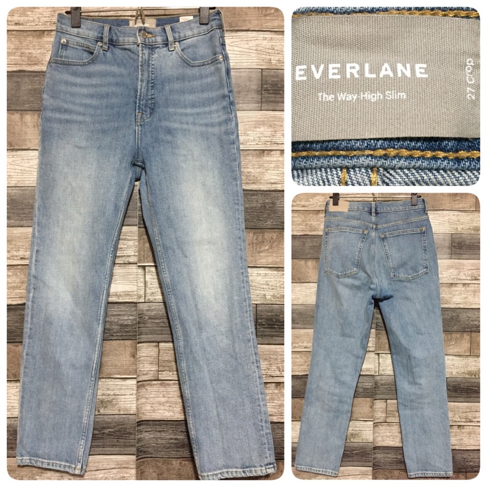 Everlane Light Blue High-Rise Slim Jeans